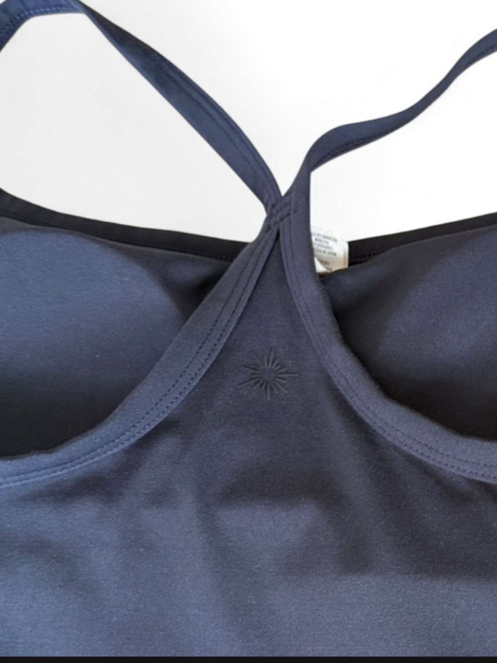 aerie Navy Blue Halter Tank with Built-In Support - Picture 3 of 8